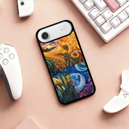 iPhone 17 Air Case — Small Van Gogh Style Swirl Galaxy, Personalized Phone Case