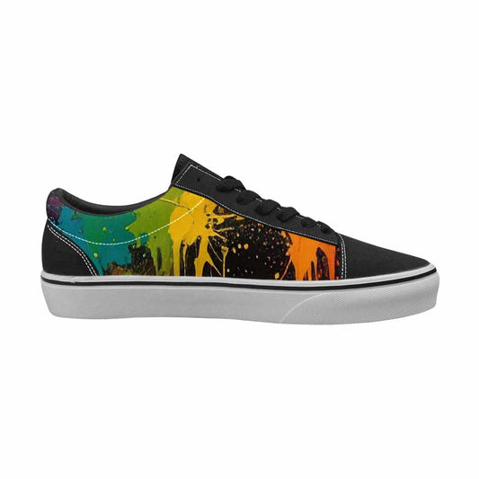 MEN'S Paint Splatter Canvas Lace-Up Wallpaper Art Custom Sneakers