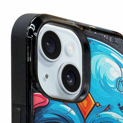 iPhone 15 Case — Graffiti Skull Art Seamless Pattern Vibrant, Custom Printed Phone Case