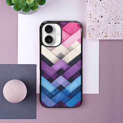 iPhone 16 Case — Genderfluid Flag Color Theme Small Rainbow, Unique Phone Case Design
