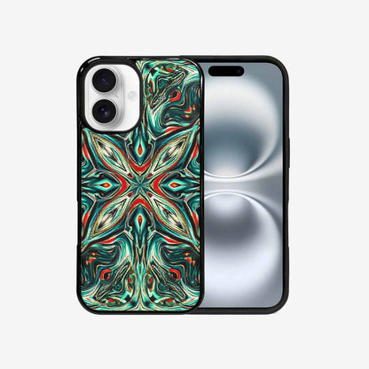 iPhone 16 Case — Holographic Tribal Blaze, Unique Phone Case Design