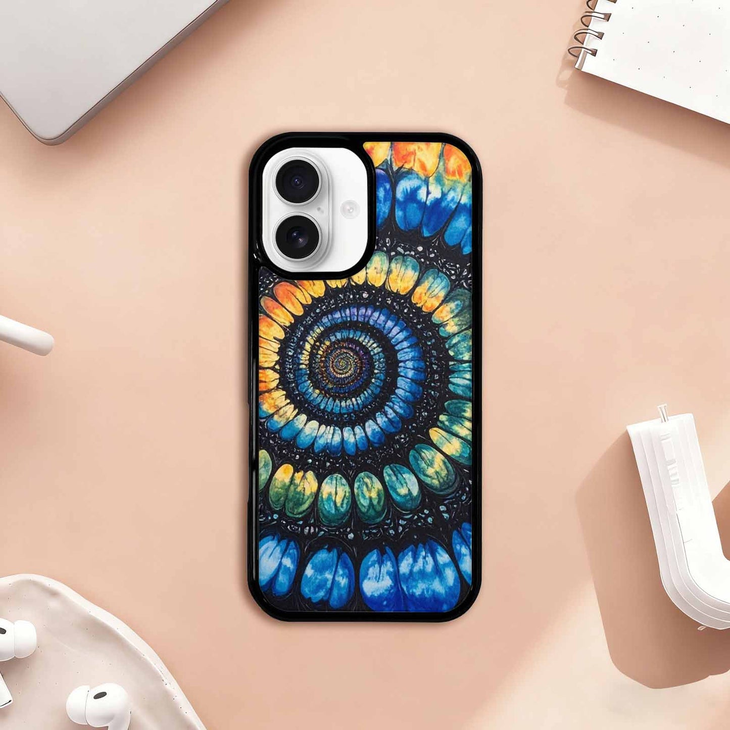iPhone 17 Case — Tie Dye Swirls (black Tie Dye, Unique Phone Case Design