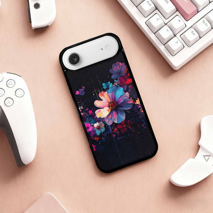 iPhone 17 Air Case — Shadowy Glitch Floral Pattern Hundreds Floral, Custom Print Case Cover