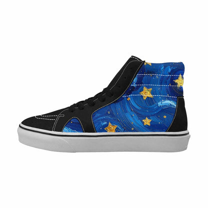 MEN'S Starry Night Galaxy High Top Canvas Surreal Custom Shoes