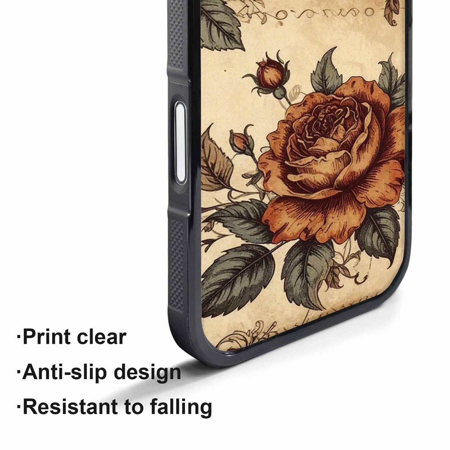 iPhone 17 Pro Case — Vintage Botanical Art Pattern Floral, Custom Phone Case