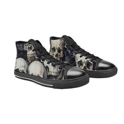 MEN'S Skulls - Classic High Top Canvas Cottagecore Custom Shoes