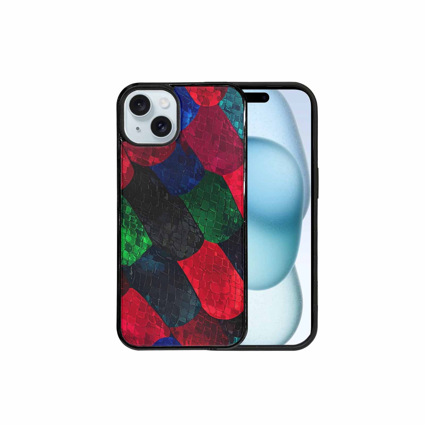 iPhone 15 Plus Case — Dark Snake Print, Original Design Phone Case
