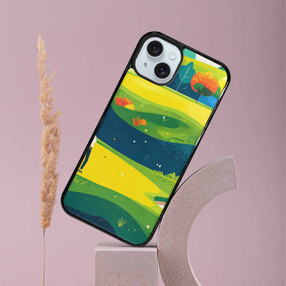 iPhone 15 Plus Case — Golf Cartoon Art Pattern, Custom Made Phone Cover