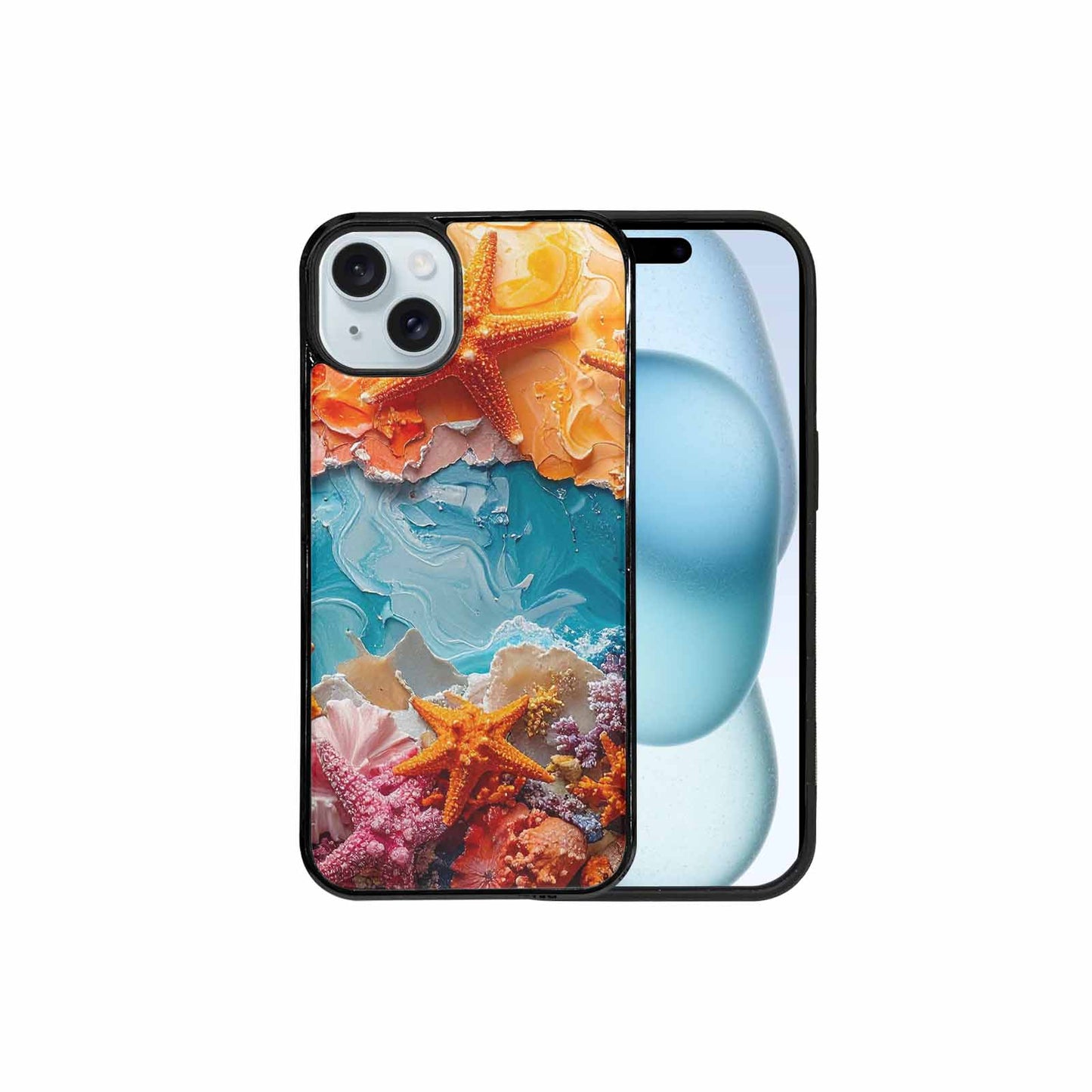 iPhone 15 Plus Case — Starfish Cluster Starfish Cluster Pattern Hundreds, Custom Designed Case Cover