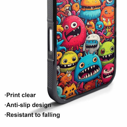 iPhone 17 Pro Case — Small Cartoon Monster Character Pattern Cartoon, Custom Art Phone Cover