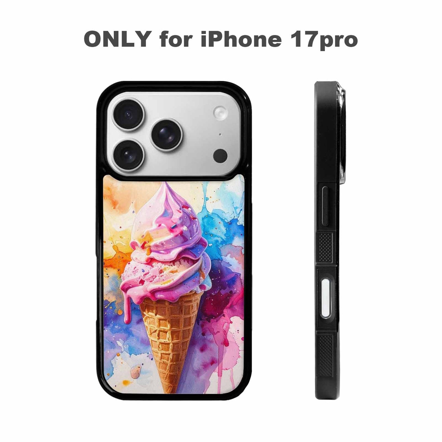 iPhone 17 Pro Case — Melting Icecream Collage Original Art, Custom Art Phone Cover