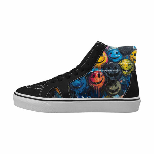 WOMEN'S Melting Moon Smiley High Top Canvas Dreamlike Shoes