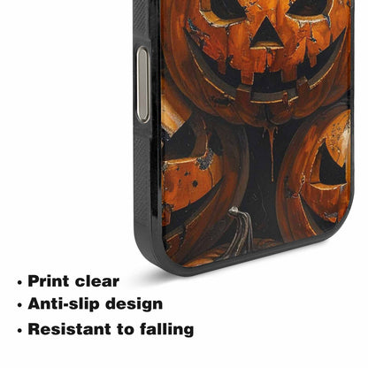 iPhone 16 Pro Max Case — Halloween Cracked Jackolantern, Custom Art Phone Cover