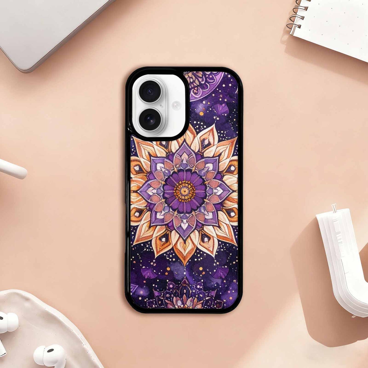 iPhone 17 Case — Small Mandala Pattern, Randomly Floral, Custom Printed Phone Case