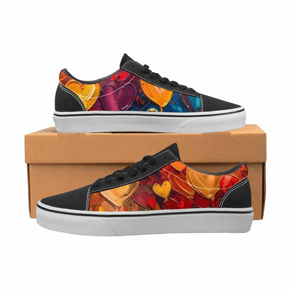 WOMEN'S Heart Burst Lace-Up Canvas Vibrant Chaos Sneakers