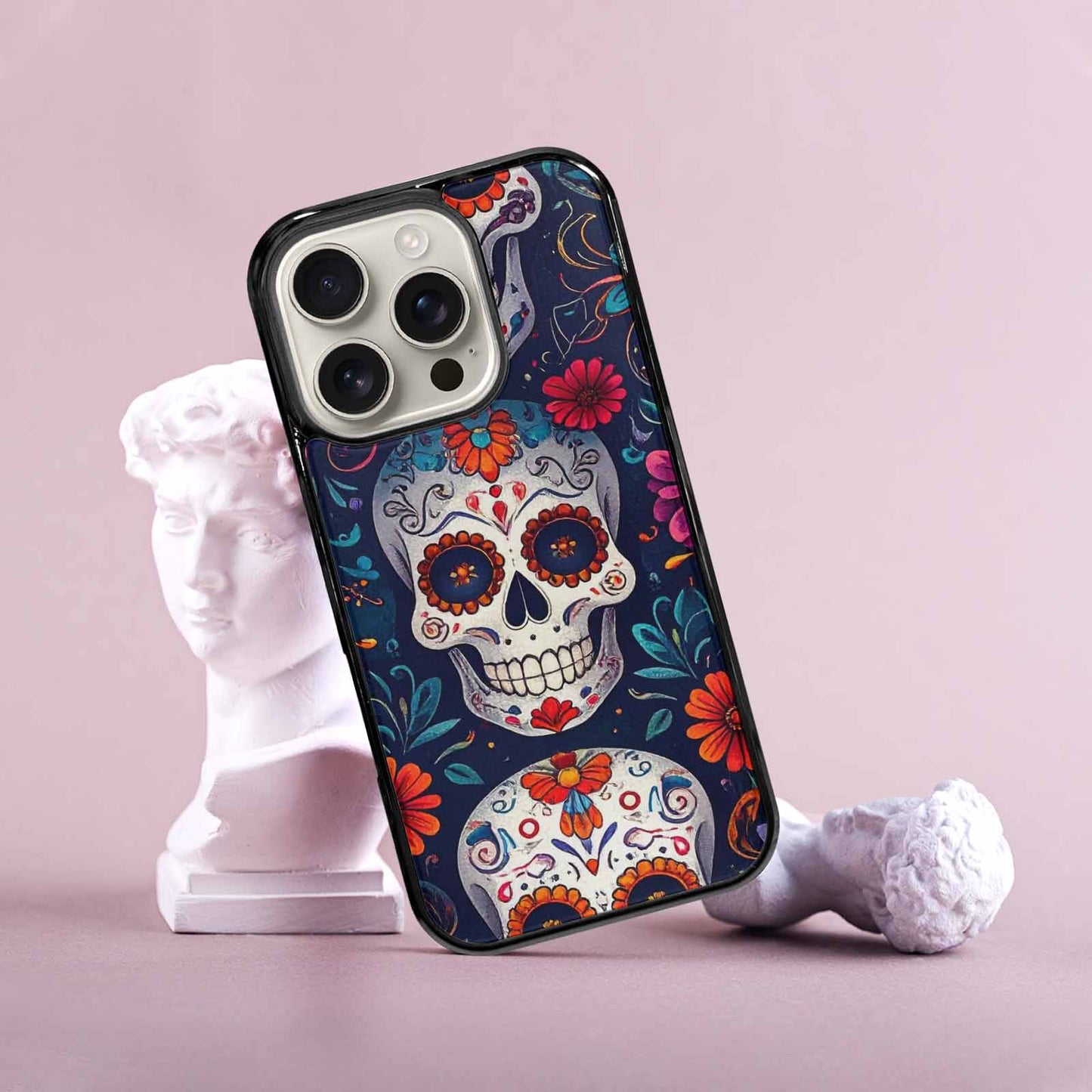 iPhone 16 Pro Case — Day Dead Sugar Skull Art 100s, Unique Phone Case Design
