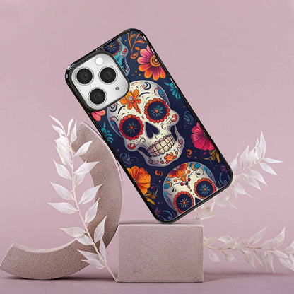 iPhone 15 Pro Max Case — Day Of Dead Sugar Skull Custom, Custom Printed Phone Case