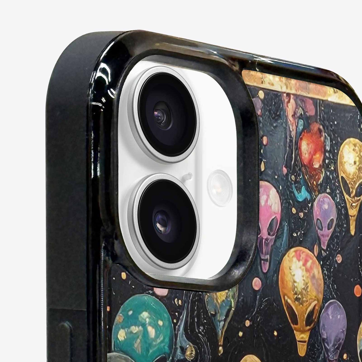 iPhone 16 Plus Case — Aliens Marblealiens Pattern Cyi, Custom Made Phone Cover