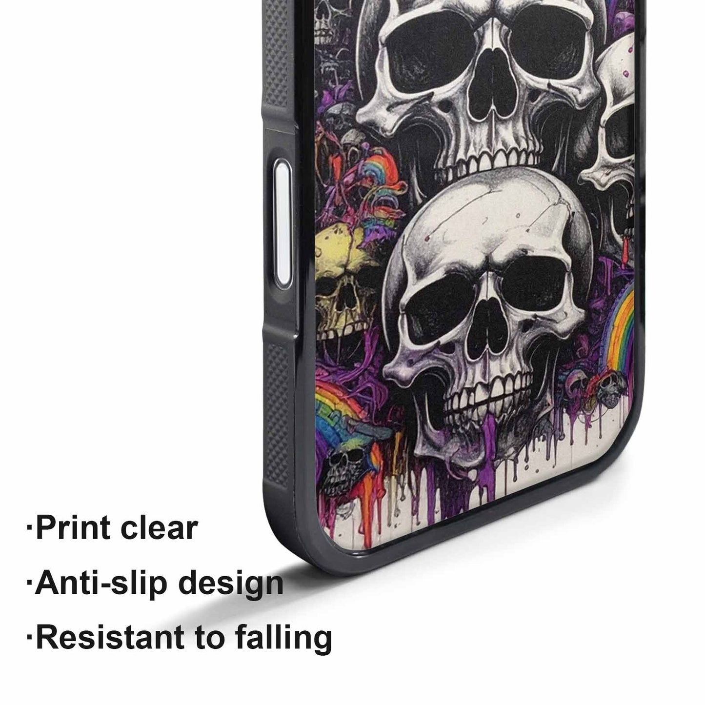 iPhone 17 Air Case — Black Purple Ink Rainbow From Gothic, Unique Phone Case Design