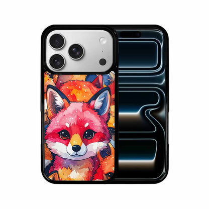 iPhone 17 Pro Case — Watercolor Kawaii Fox Faces Watercolor Abstract, Custom Designed Case Cover