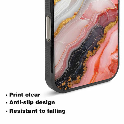 iPhone 16 Pro Max Case — Marble Vein Marble Veins Pattern Hundreds, Custom Phone Case