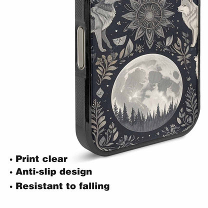 iPhone 16 Pro Case — Wolves Everywhere Collage Overlap Small Wolf, Custom Made Phone Cover