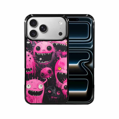 iPhone 17 Pro Max Case — Black &amp; Pink Ink Cartoon Cute, Customized Protective Case