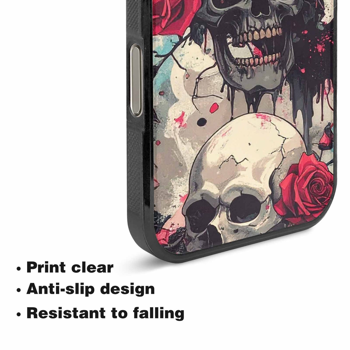 iPhone 16 Pro Case — Skulls And Roses Skulls And Roses, Custom Designed Case Cover