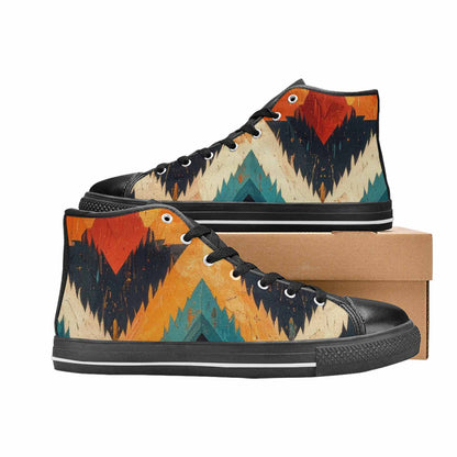 MEN'S Southwestern Geometric Diamond High Top Canvas Y2K Shoes