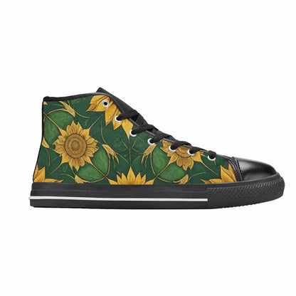 WOMEN'S Sunflower Mandala Kaleidoscope High Top Canvas Y2K Sneakers