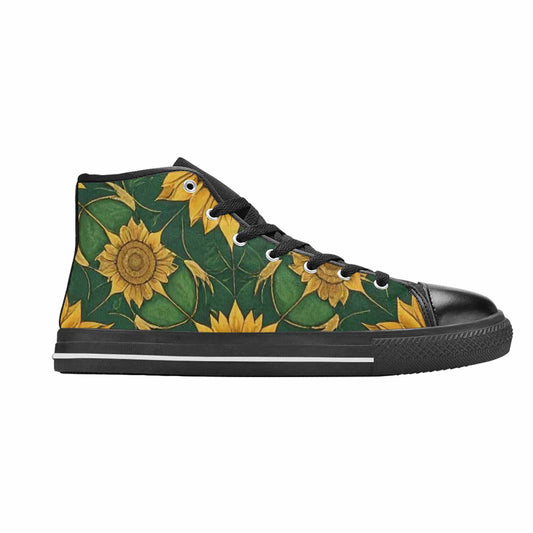 WOMEN'S Sunflower Mandala Kaleidoscope High Top Canvas Y2K Sneakers