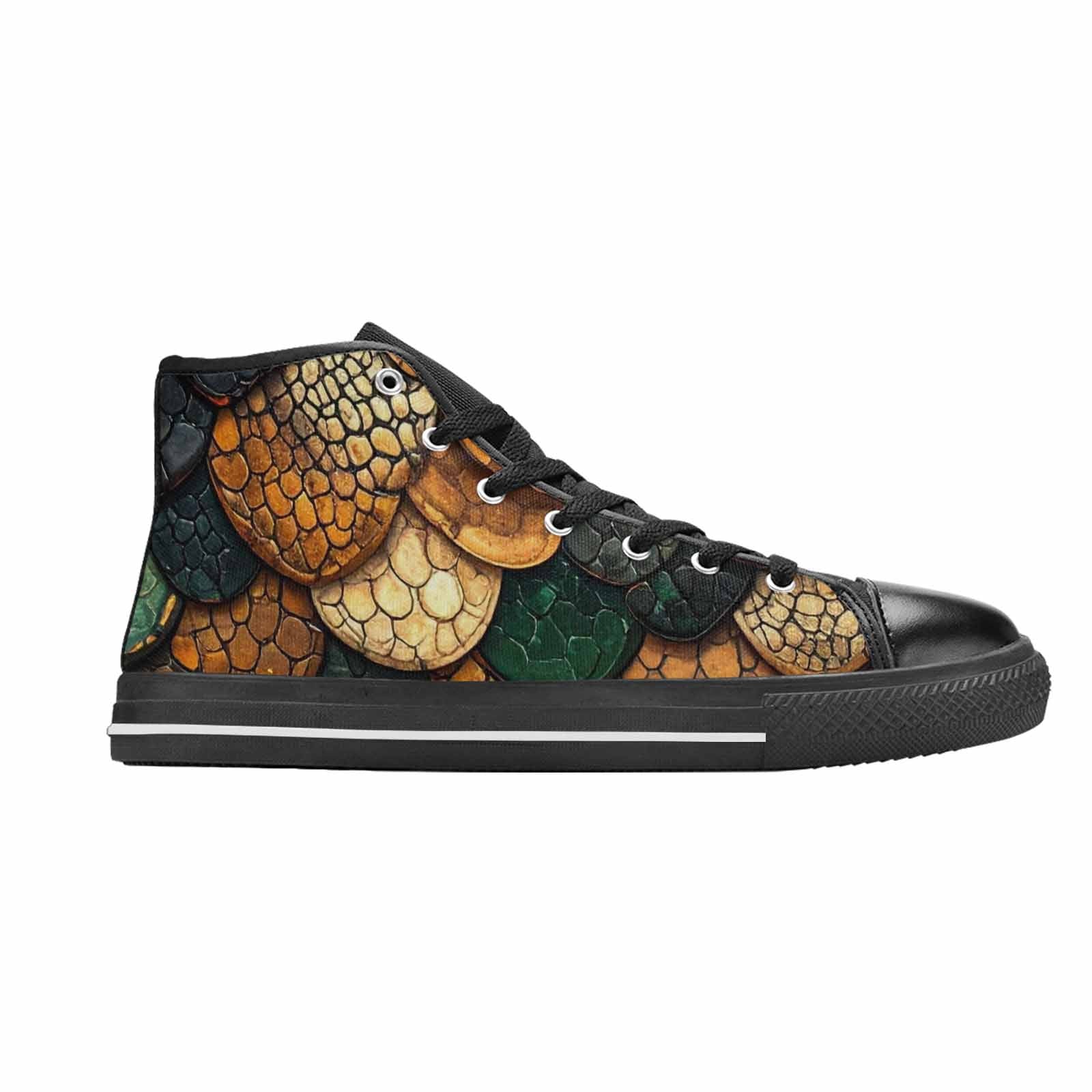 MEN'S Snake Skin Reptile High Top Canvas Y2K Shoes
