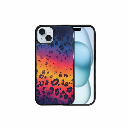 iPhone 15 Plus Case — Leopard Print Gradient, Personalized Phone Case