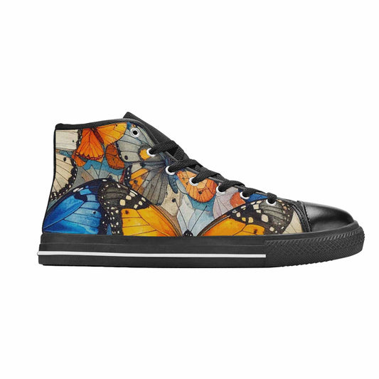 MEN'S Butterfly Wing High Top Canvas Cottagecore Custom Sneakers