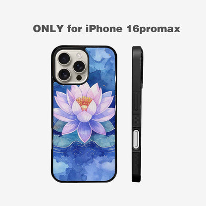iPhone 16 Pro Max Case — Monet Water Lilies Painting Pattern, Custom Printed Phone Case