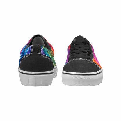 MEN'S Tie Dye Swirl Canvas Lace-Up Dark Academia Custom Sneakers