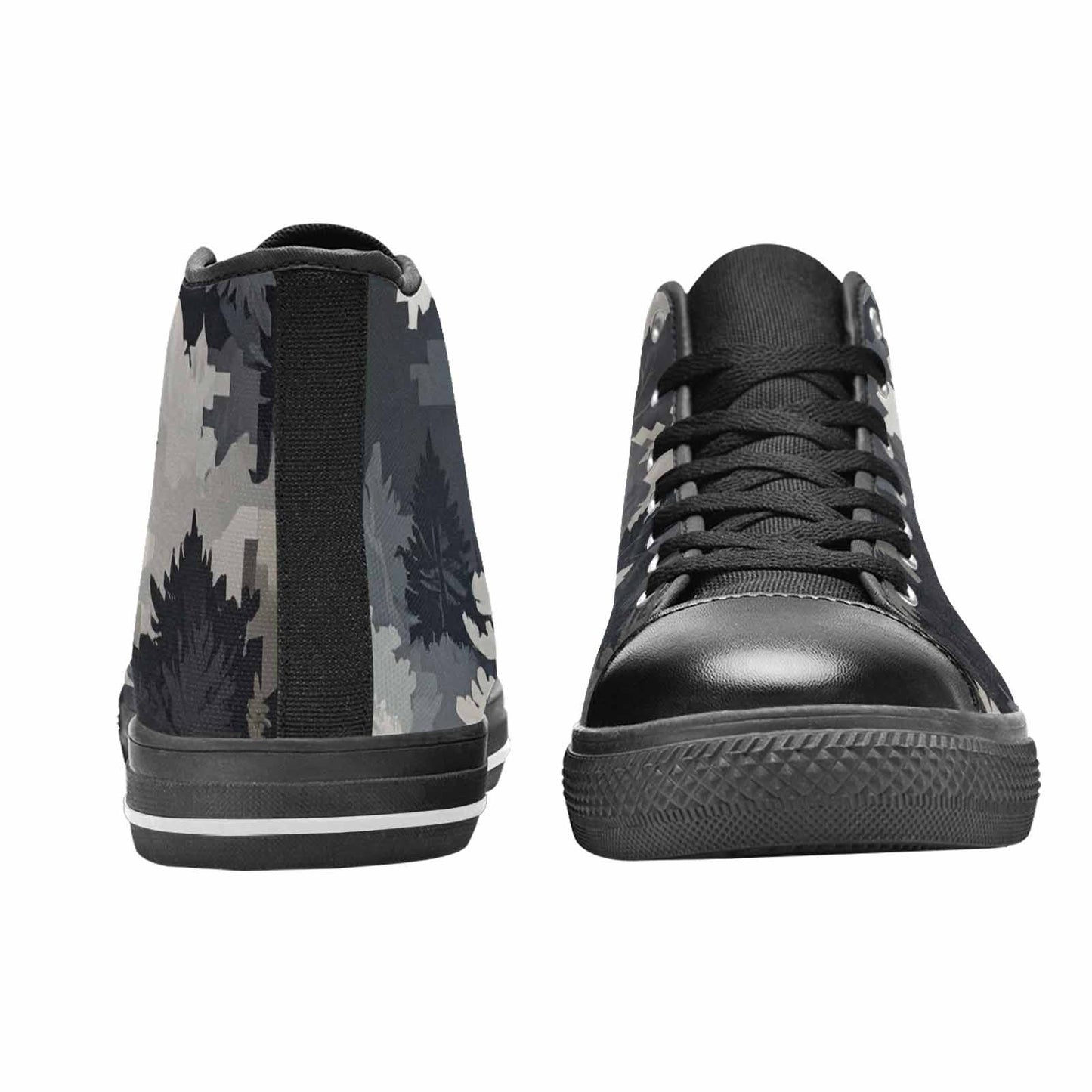 WOMEN'S Military Camouflage Blotch High Top Canvas Grunge Custom Sneakers