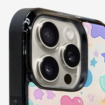 iPhone 16 Pro Case — Cute Kawaii Style Generic Icons Stars, Original Design Phone Case