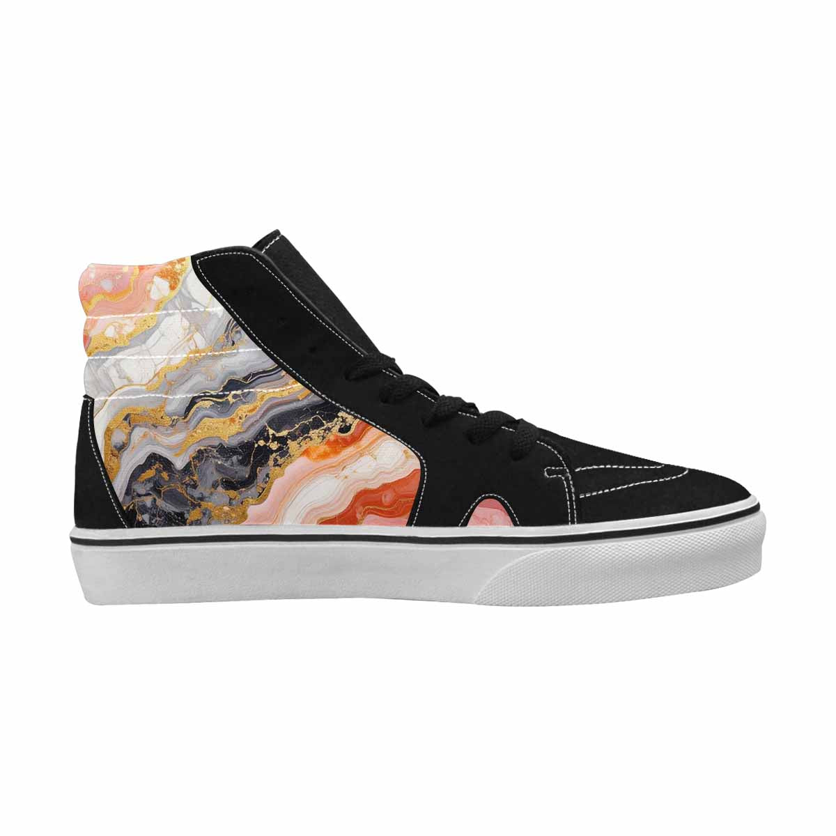 MEN'S Marble Vein High Top Canvas Dark Academia Sneakers