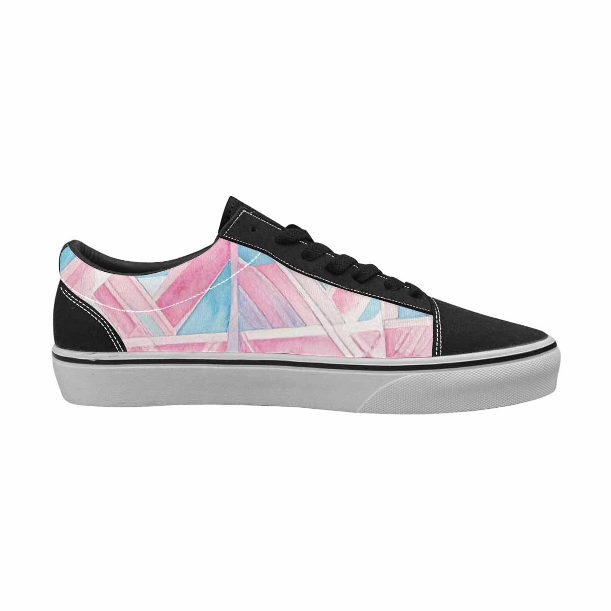 MEN'S Transgender Flag Color Canvas Lace-Up Grunge Sneakers