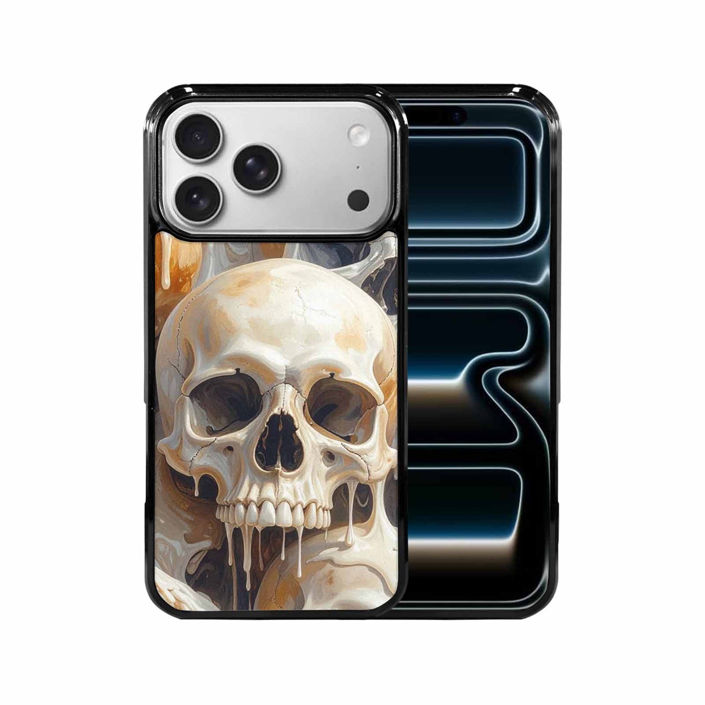 iPhone 17 Pro Max Case — Seamless Tileable Pattern Of Gothic Skulls, Personalized Phone Case