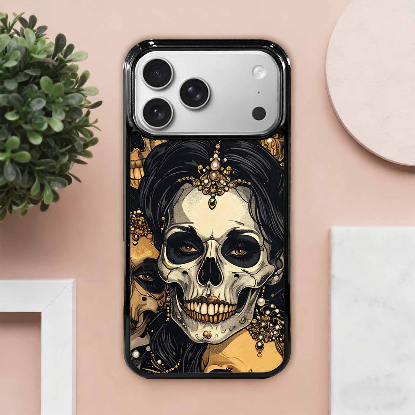 iPhone 17 Pro Max Case — Skull Dark Art Gothic Print Gothic, Custom Phone Case