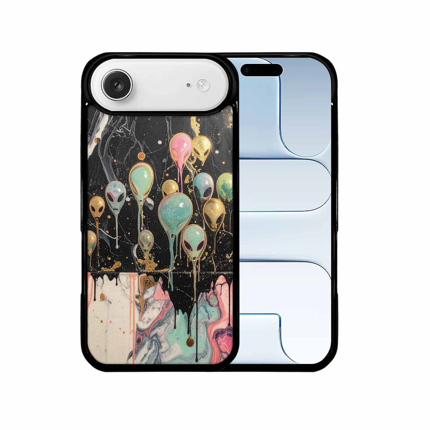 iPhone 17 Air Case — Aliens Marblemelting Aliens Pa Alien Scifi, Unique Phone Case Design