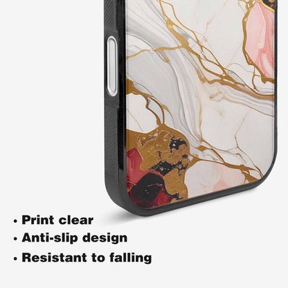 iPhone 16 Case — Marble Vein Marble Veins Pattern Hundreds, Custom Phone Case