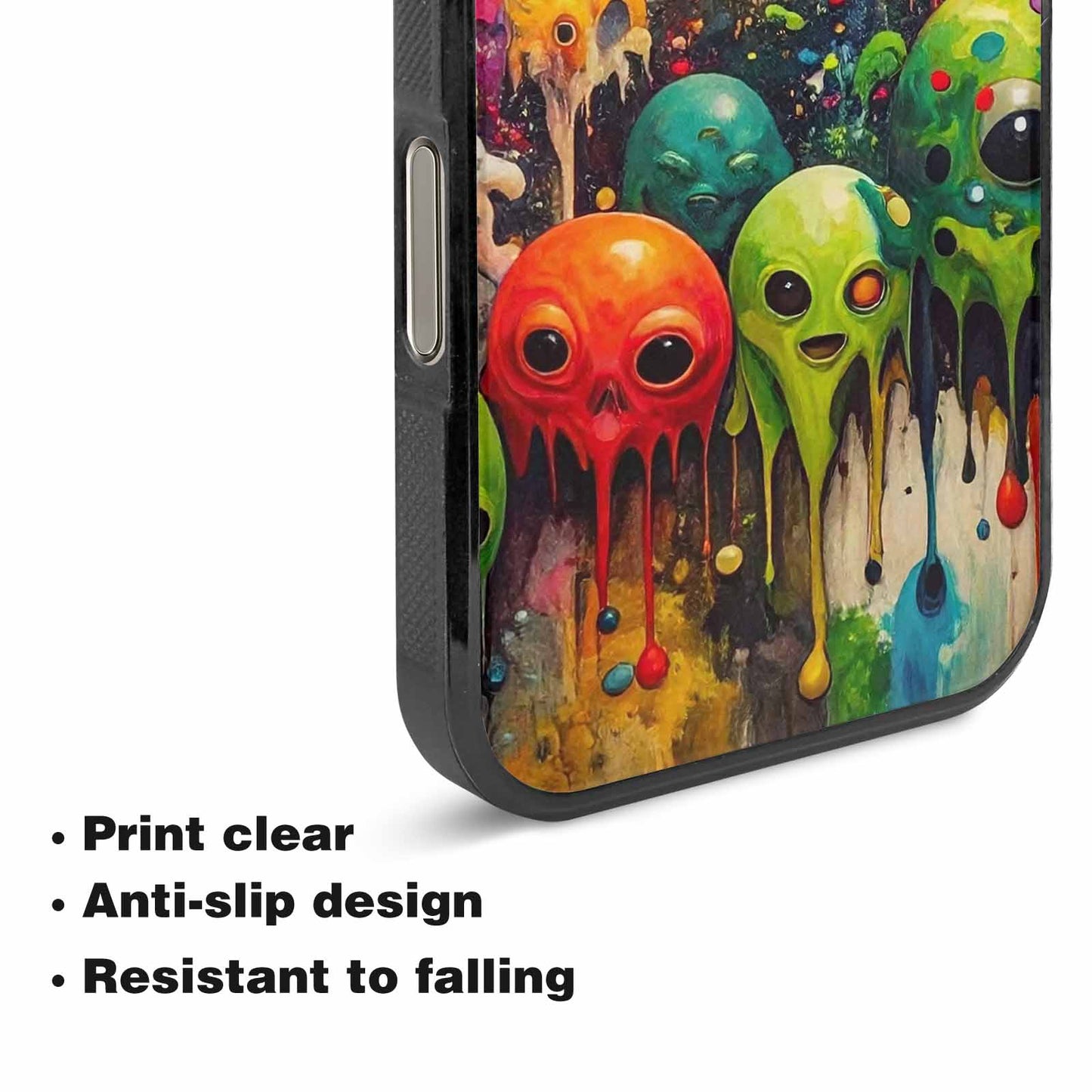 iPhone 16 Pro Max Case — Aliens Camomelting Aliens Patt Tuu, Custom Print Case Cover