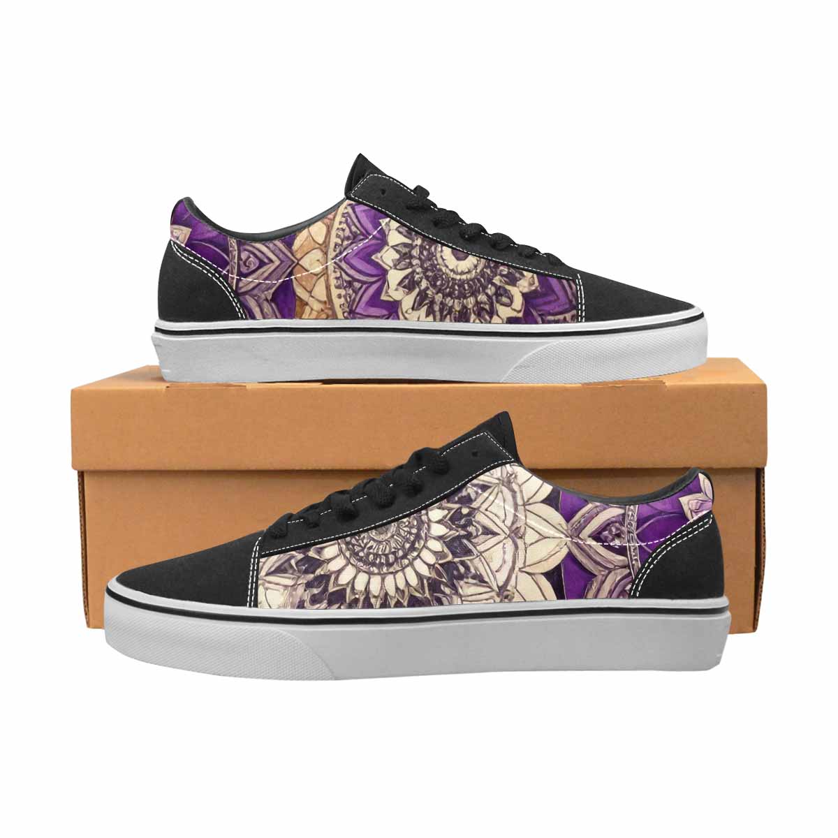 MEN'S Mandala Canvas Lace-Up Dark Academia Custom Shoes