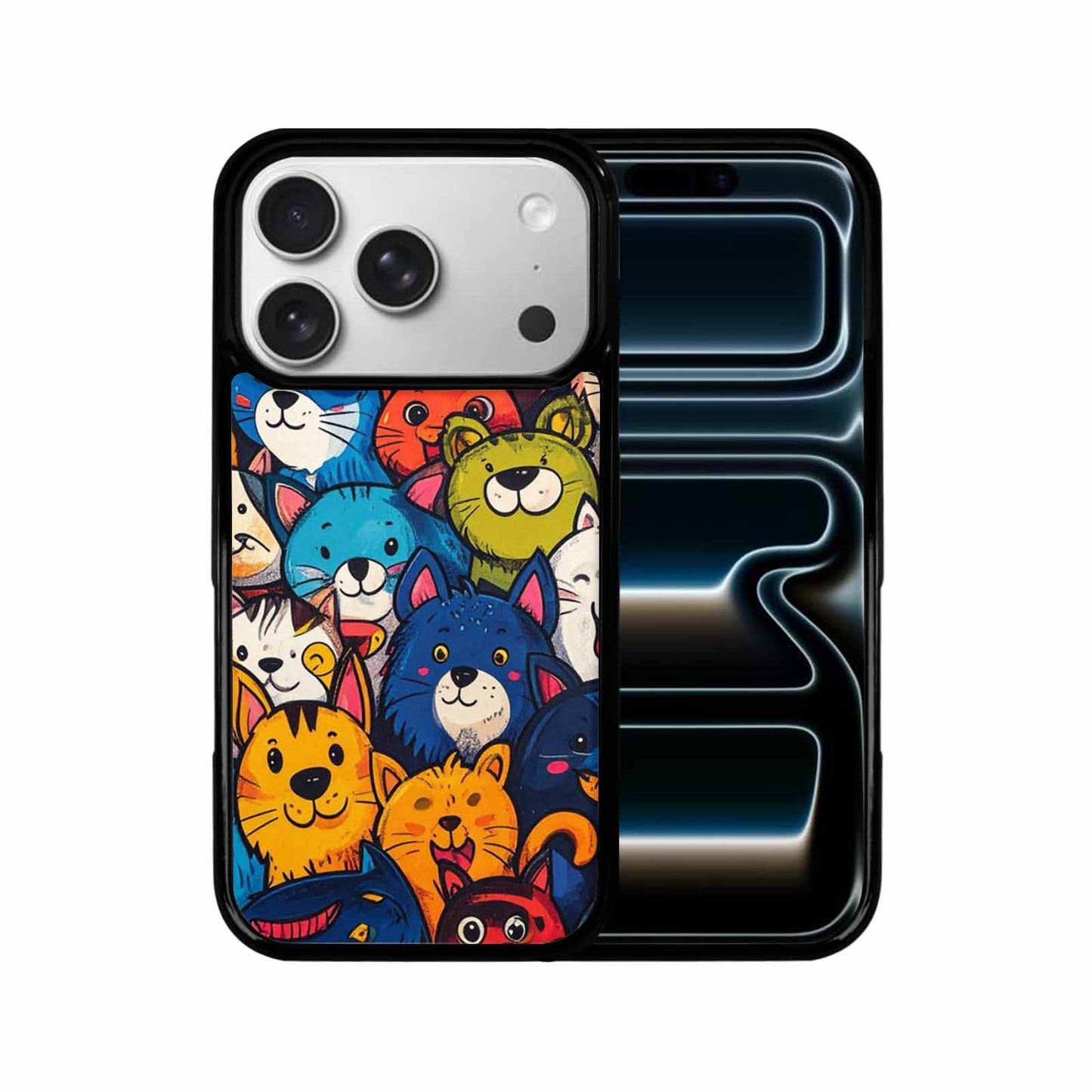 iPhone 17 Pro Case — Seamless Tileable Pattern Of Overlapping Cartoon, Unique Phone Case Design