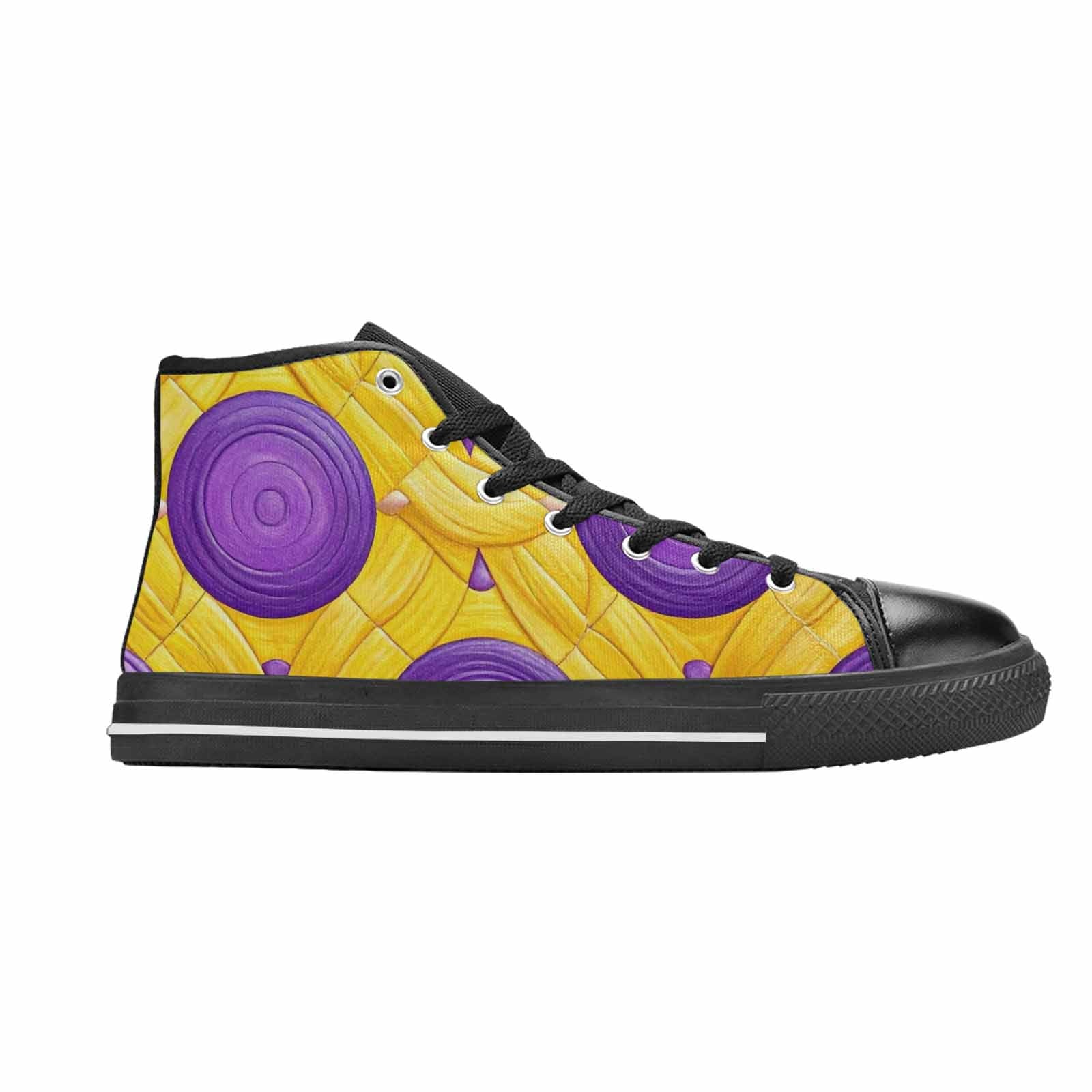 MEN'S Intersex Flag Color High Top Canvas Neon Fantasy Custom Sneakers