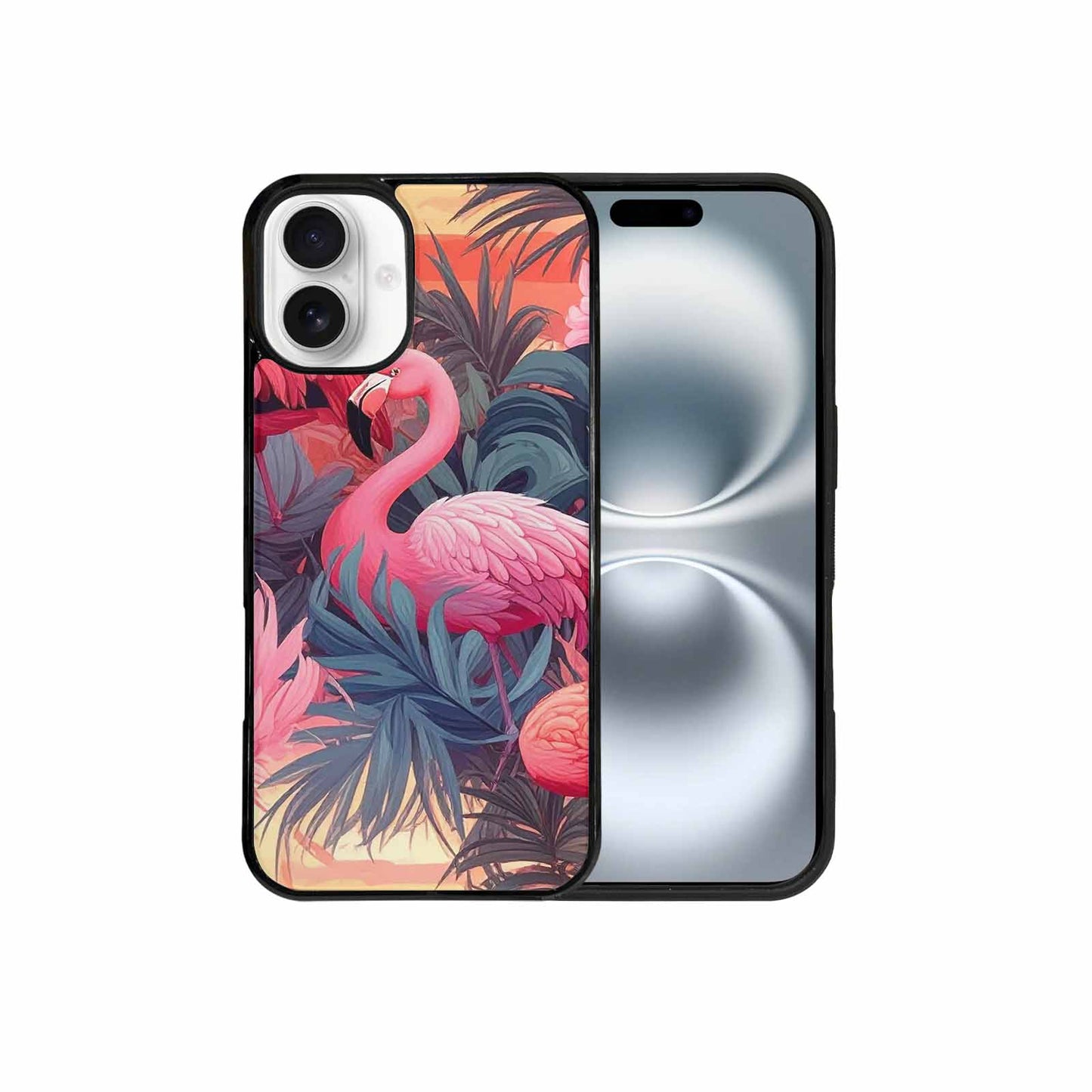 iPhone 16 Plus Case — Flamingo Tropical Flamingo Tropical Pattern Hundreds, Original Design Phone Case