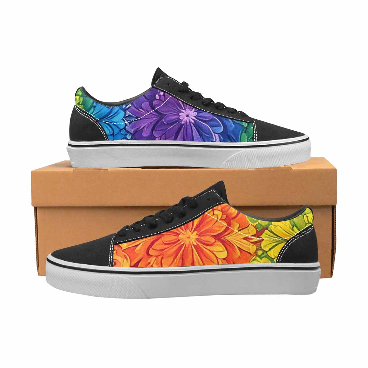 MEN'S Rainbow Pride Flag Canvas Lace-Up Dreamcore Shoes